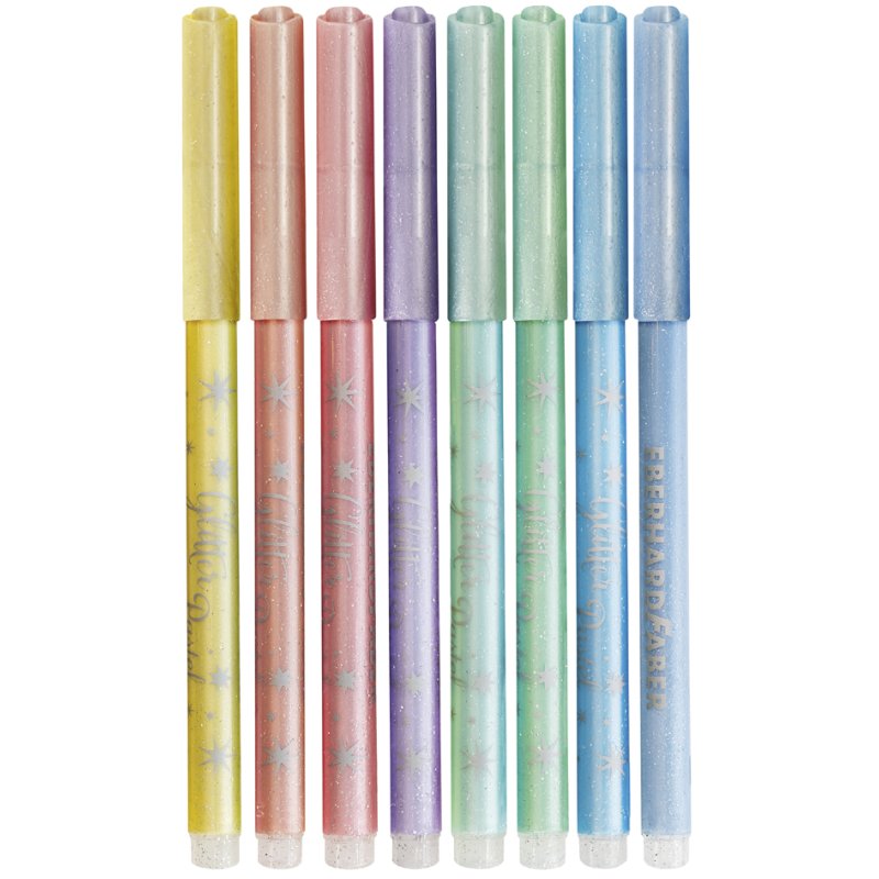EBERHARD FABER glitter markers, washable, 3.0 mm, 8 pieces