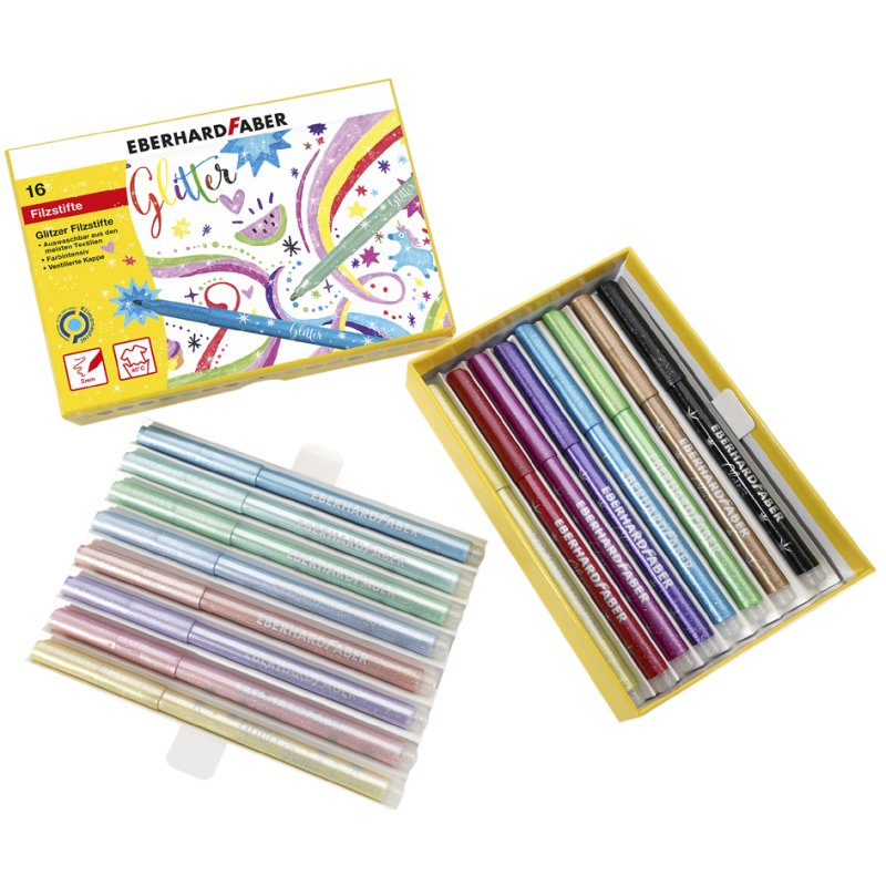 EBERHARD FABER stylos à paillettes, emballage cadeau, 3,0 mm, 16 pièces