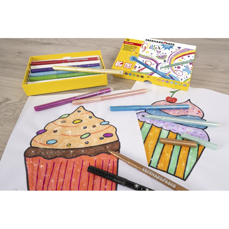EBERHARD FABER stylos à paillettes, emballage cadeau, 3,0 mm, 16 pièces