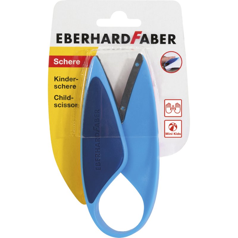 EBERHARD FABER ciseaux enfants Mini Kids, rond, bleu, 160 mm