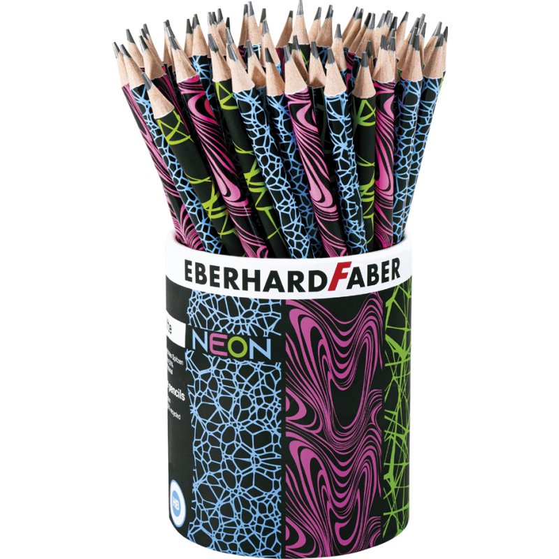 EBERHARD FABER crayons NEON, HB, couleurs fluo, 72 pièces