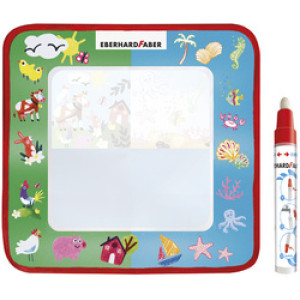 EBERHARD FABER Aqua Fun tekenmat, 320 × 320 mm, inclusief stift