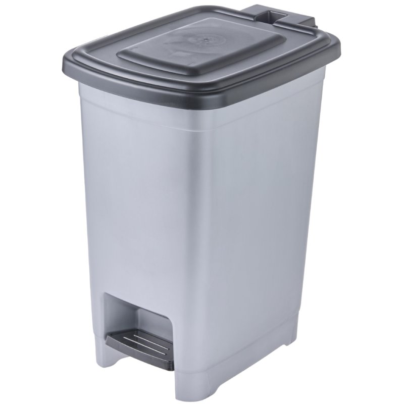 keeeper pedaalemmer Olaf, 10 liter, kunststof, light silver