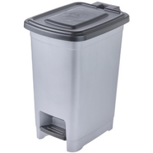 keeeper pedaalemmer Olaf, 10 liter, kunststof, light silver