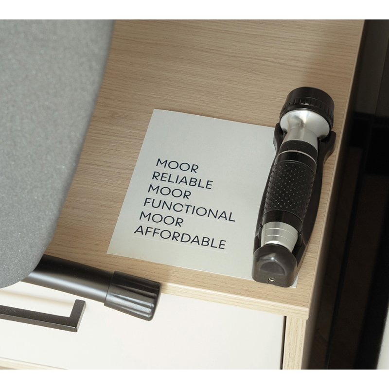 MOOR noodlamp MONDIAL voor hotelkamers, zwart, 13 LED, 120 lumen
