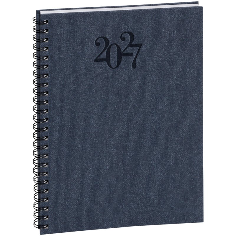 EXACOMPTA agenda HORIZONS 20S 2027, bleu foncé, 150 x 210 mm, spirale