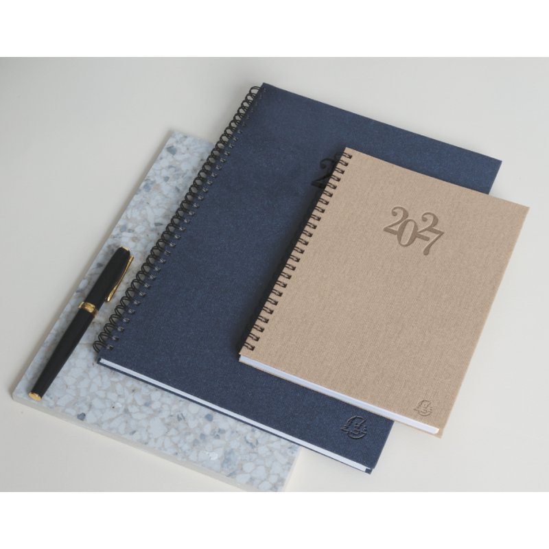 EXACOMPTA agenda HORIZONS 20S 2027, bleu foncé, 150 x 210 mm, spirale
