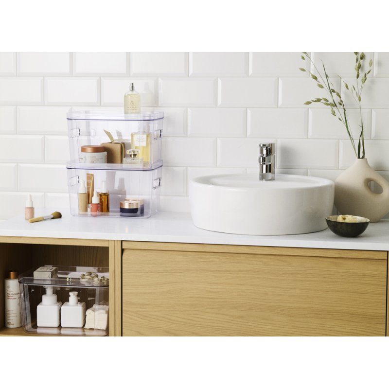 smartstore boîte de rangement COMPACT SQUARE L, transparent, 200×200×160 mm