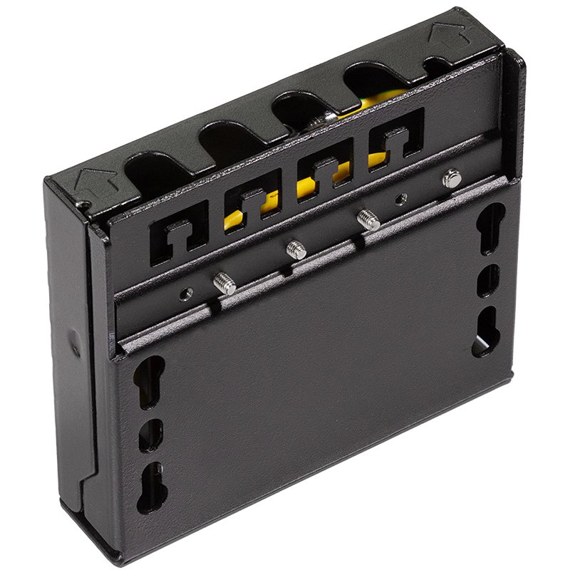 LogiLink Professional mini-verdeler, Cat.6A, 4 poorts, zwart