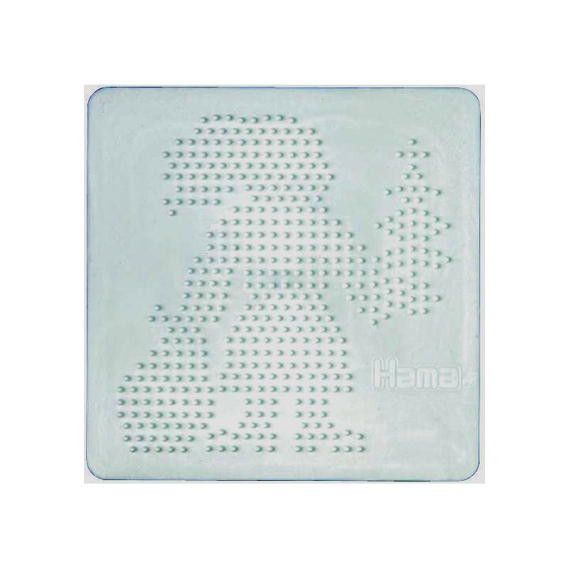 Hama Perles à repasser plaque de loisir créatif Père Noël, blanc, 155×155 mm