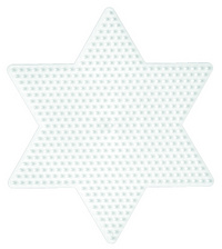 Hama Strijkkralen kralenplaat Ster, wit, midi