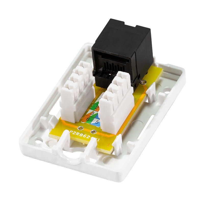 LogiLink Professional prise murale Cat.6A, 1x RJ45, blanc, boîtier apparent