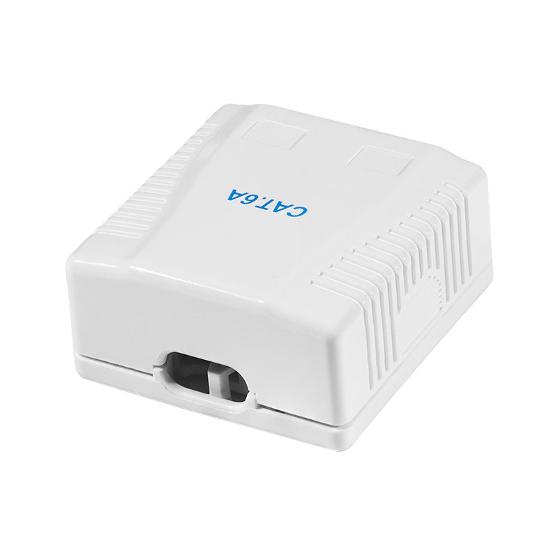 LogiLink Professional prise murale Cat.6A, 1x RJ45, blanc, boîtier apparent