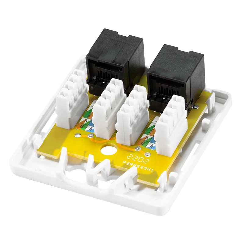 LogiLink Professional prise murale Cat.6A, 1x RJ45, blanc, boîtier apparent