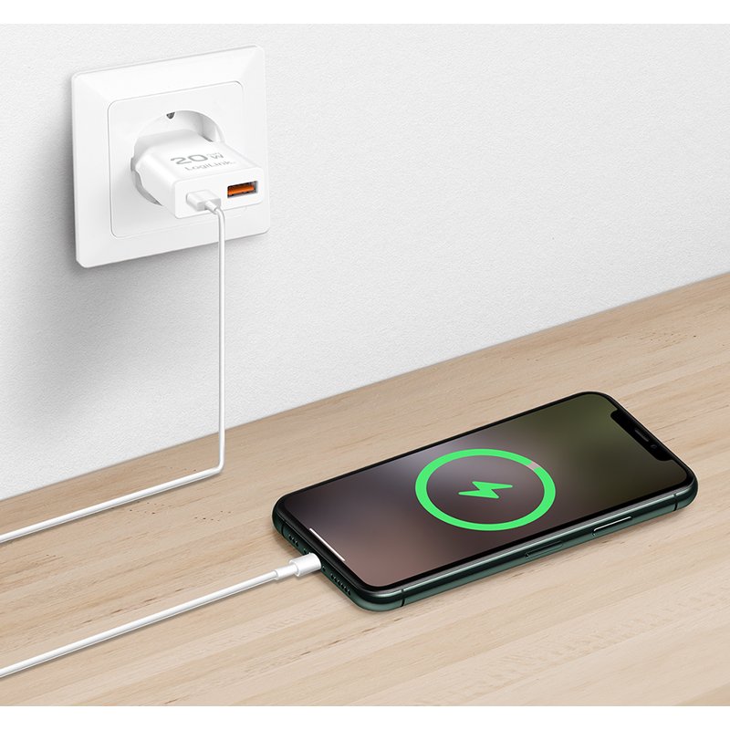 LogiLink Adaptateur USB, 1x USB-C, 1x USB-A, 20 Watt