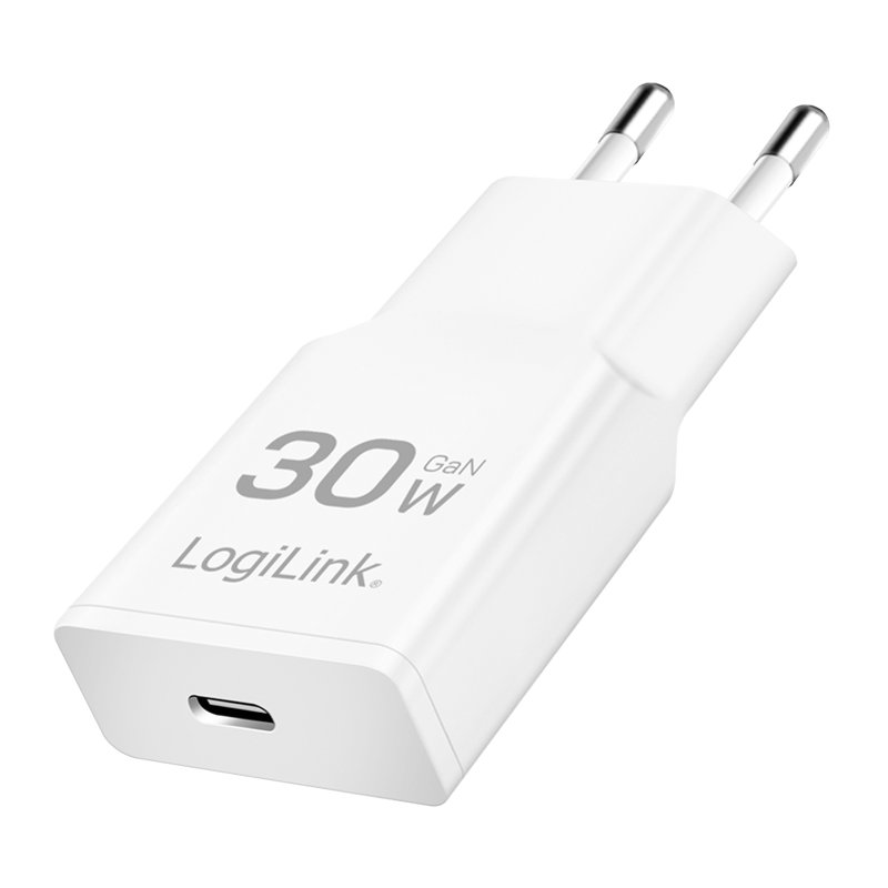 LogiLink USB-C laadadapter, 30 watt, wit, GaN-technologie