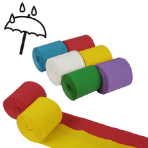 PAPSTAR crêpepapier rollen, 50 mm × 10 m, gesorteerd, 6 stuks