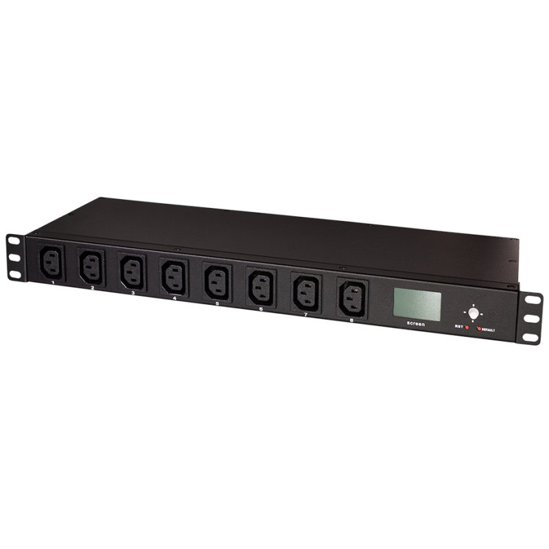 LogiLink Professional IP power strip 19 inch, 8-way, 1 HE, black