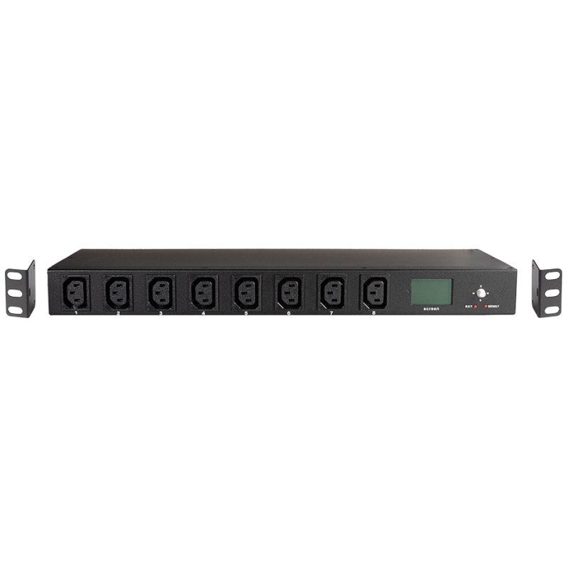 LogiLink Professional IP power strip 19 inch, 8-way, 1 HE, black