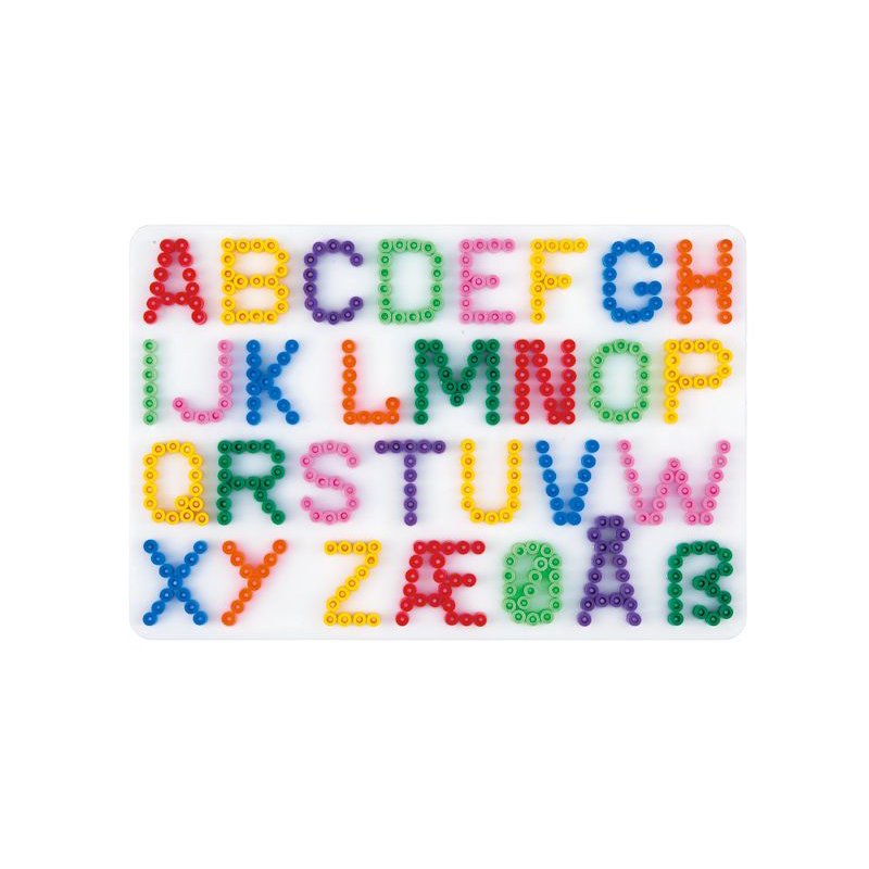 Hama panneau à perles alphabet, blanc, 145×215 mm