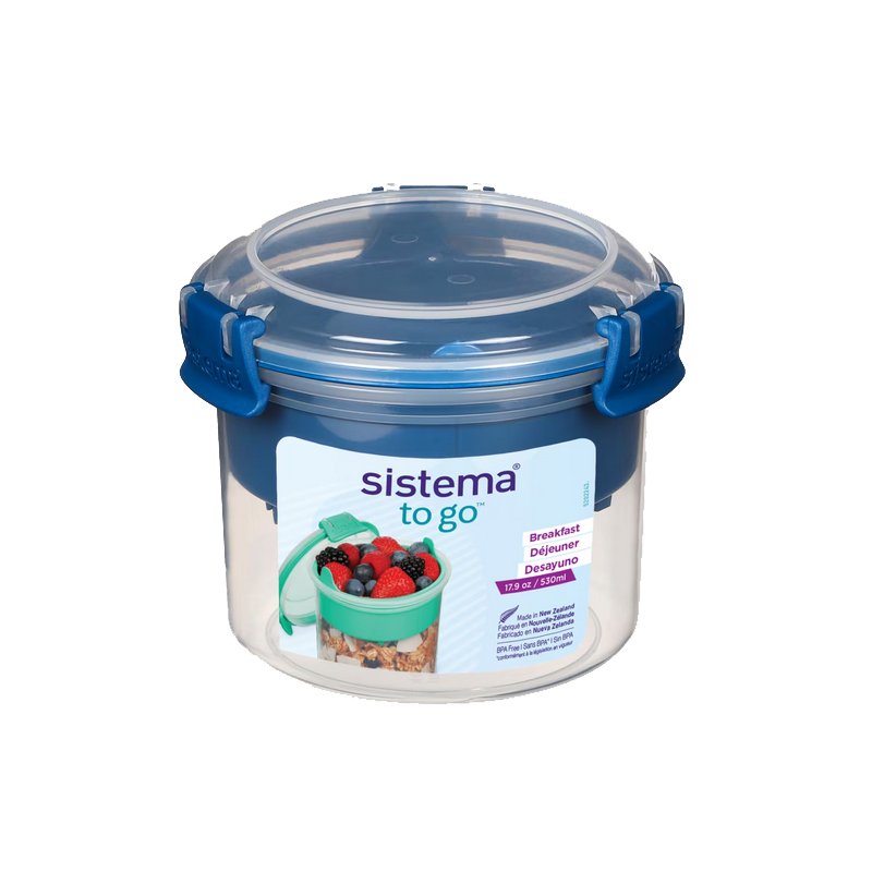 Boîte à lunch Sistema To Go, 530 ml, vert menthe/bleu océan