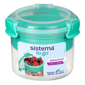 Sistema lunchbox To Go, 530 ml, mintgroen/oceaanblauw