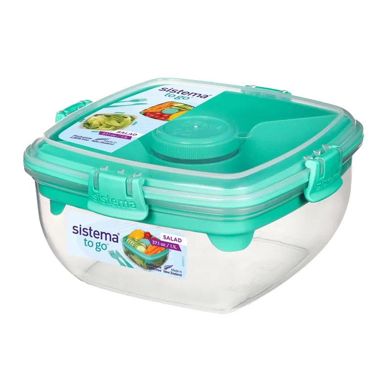 Sistema saladebox To Go, 1,1 liter, aparte vakken, inclusief bestek