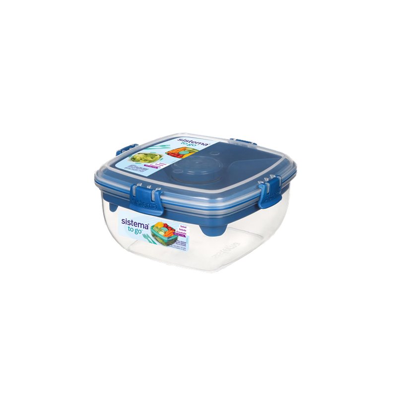 Sistema saladebox To Go, 1,1 liter, aparte vakken, inclusief bestek