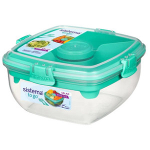 Sistema saladebox To Go, 1,1 liter, aparte vakken, inclusief bestek