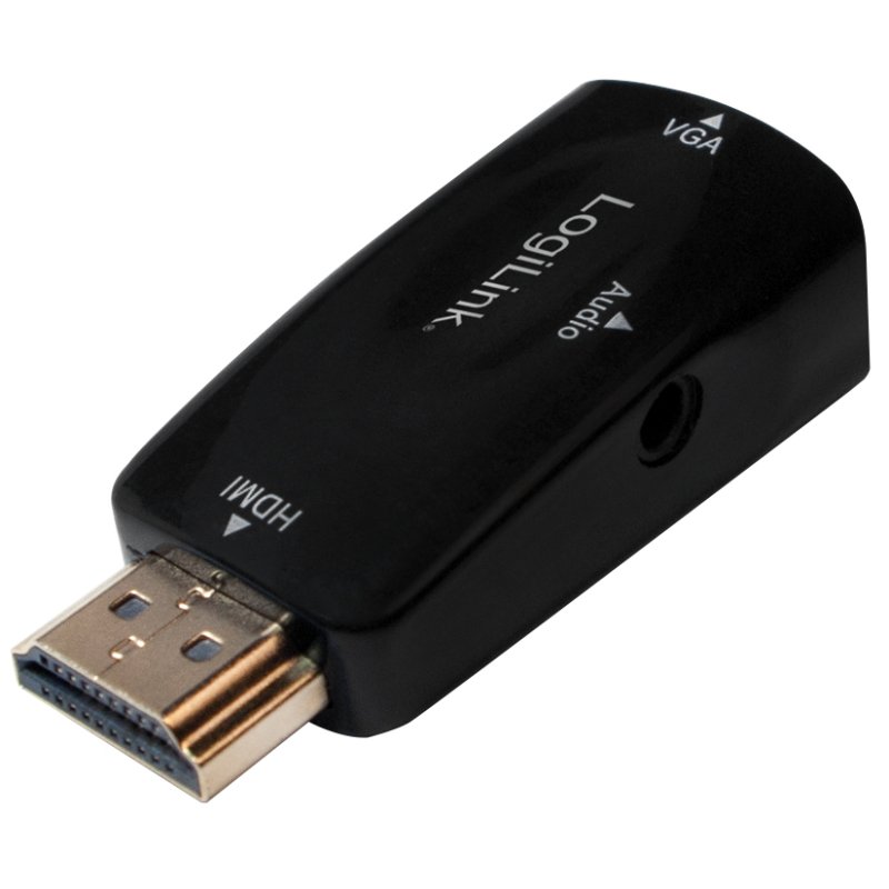 LogiLink HDMI to VGA adapter, black, Full HD 1080p