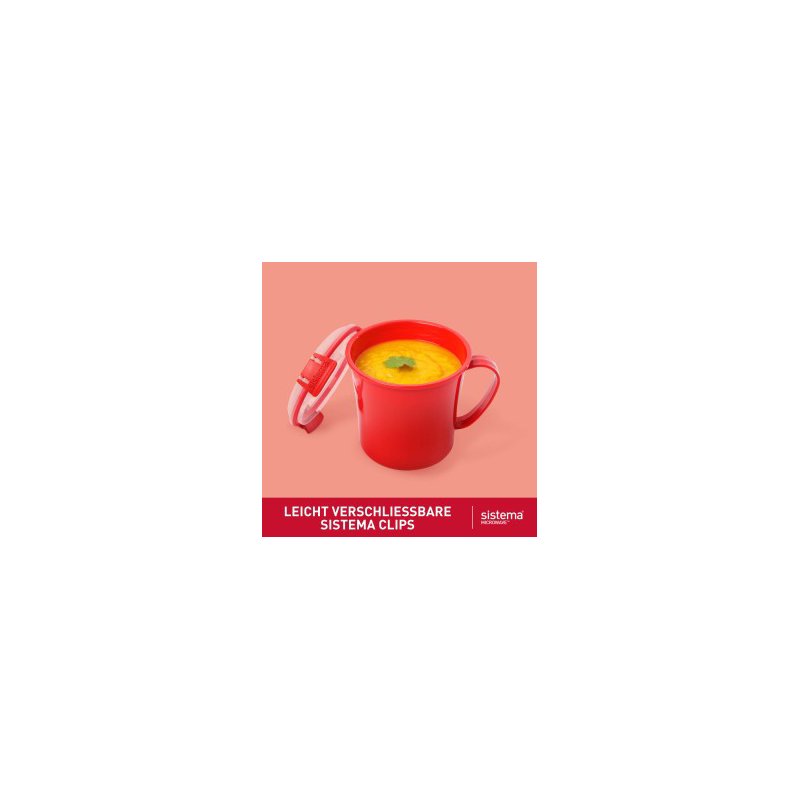 Sistema magnetronbeker Medium Soup Mug, 650 ml, rood