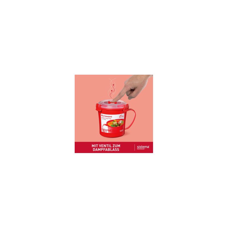 Sistema magnetronbeker Medium Soup Mug, 650 ml, rood