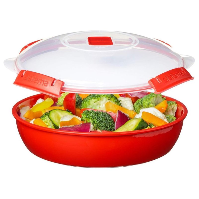 Sistema magnetronbakje MICROWAVE, 1,29 liter, rood