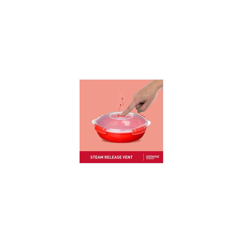 Sistema magnetronbakje MICROWAVE, 1,29 liter, rood