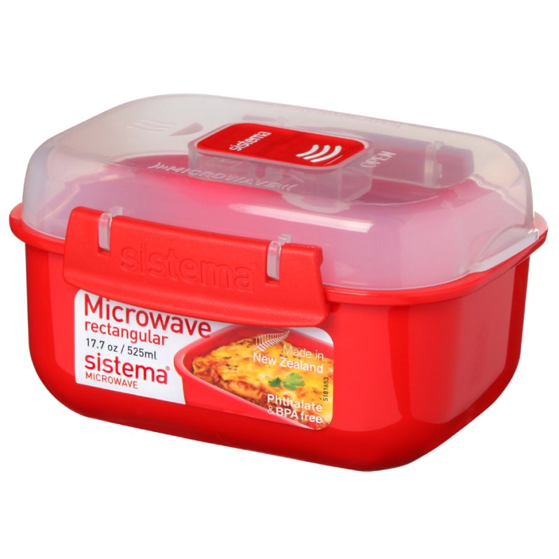 Sistema magnetronbakje rechthoekig, 525 ml, rood