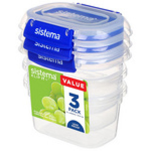 Sistema bewaardozen KLIP IT PLUS, 400 ml, blauw, set van 3