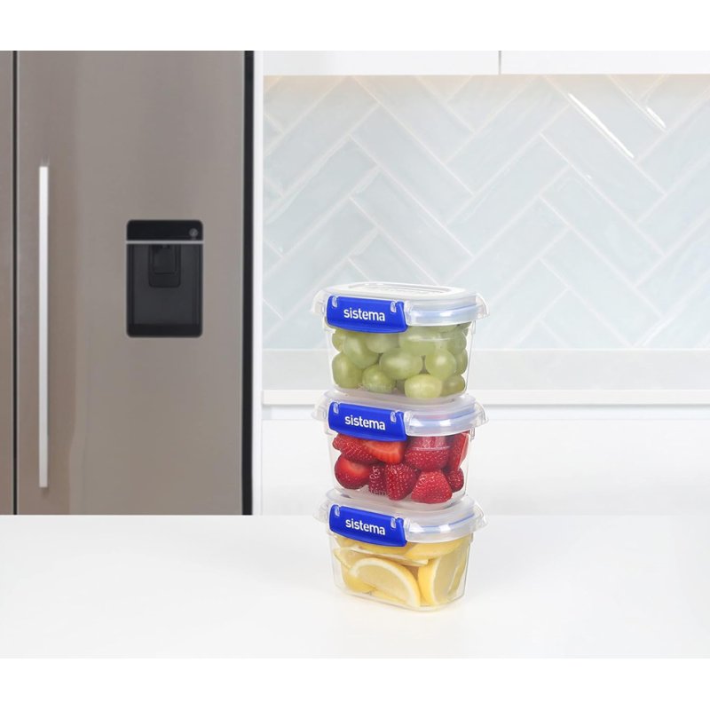 Sistema bewaardozen KLIP IT PLUS, 400 ml, blauw, set van 3