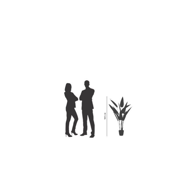 PAPERFLOW plante artificielle oiseau de paradis, hauteur 140 cm, sans pot