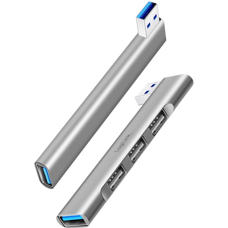 LogiLink Hub USB 3.0 4 ports, ultra-mince aluminium, argent