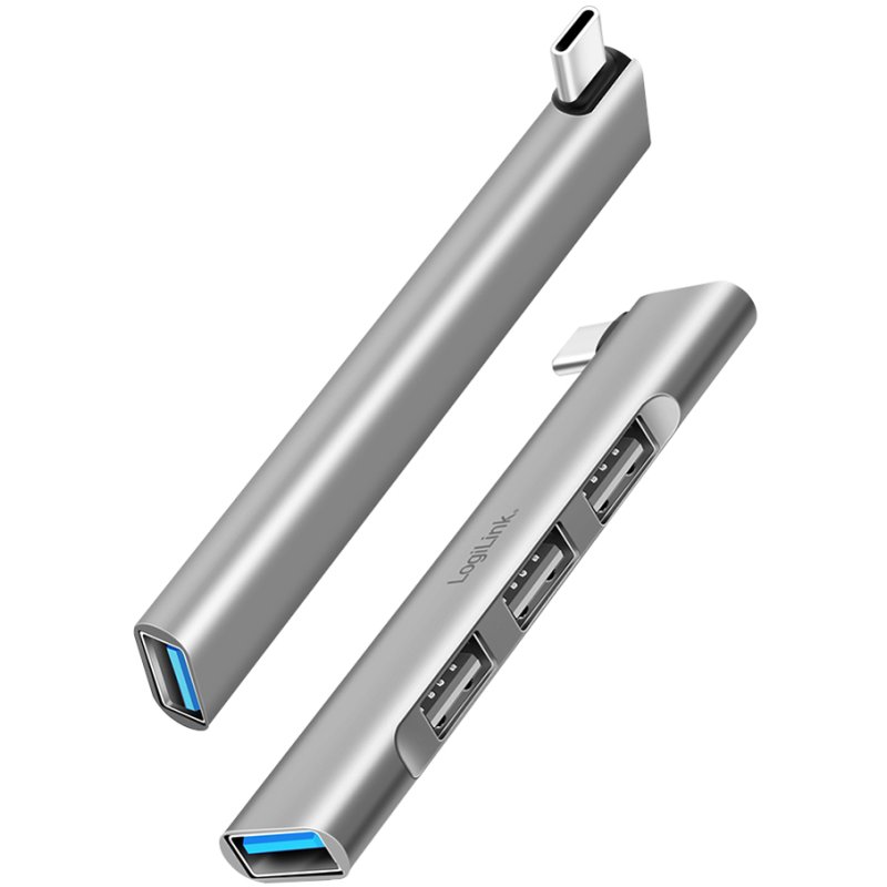 LogiLink USB 3.0 Ultraslim Hub, 4 ports, boîtier aluminium, argent