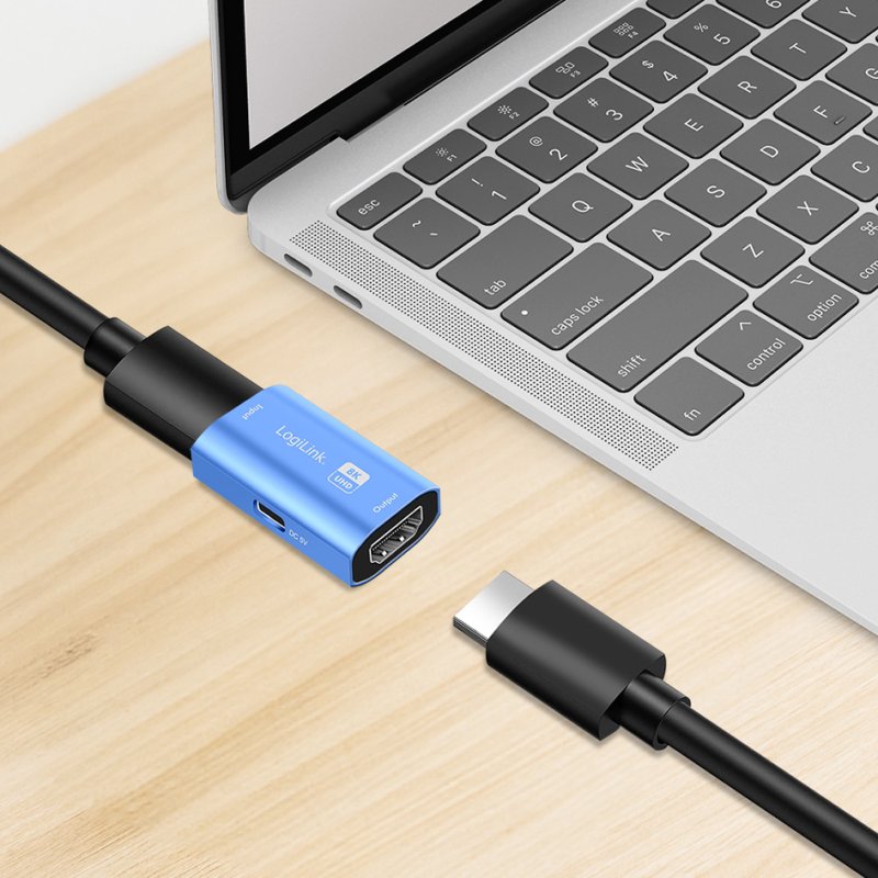 LogiLink HDMI signal booster, 8K/60Hz, aluminium, blue