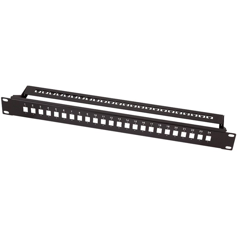 LogiLink Professional panneau de brassage fibre optique 19 pouces, 24x LC-Duplex/SC-Simplex, noir, 1 HE