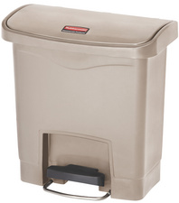 Rubbermaid pedaalemmer Slim Jim, 15 liter, beige, rechthoekig