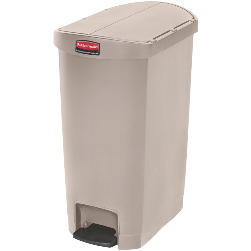 Rubbermaid pedal bin Slim Jim, 50 litres, beige, rectangular
