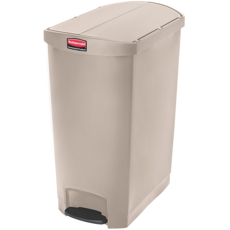 Rubbermaid poubelle pédale Slim Jim, 90 litres, beige