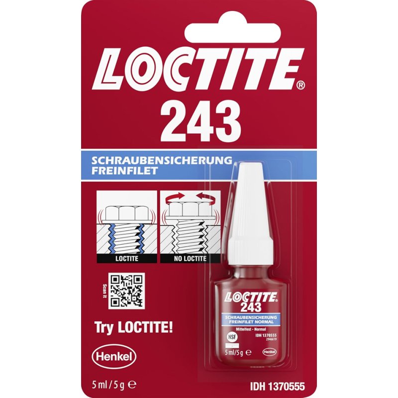 LOCTITE schroefborging lijm, middenvast, 5 ml