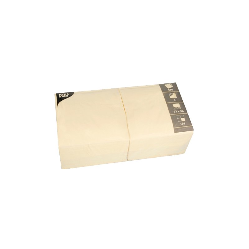 PAPSTAR serviettes de table, 33×33 cm, rouge, 250 pièces