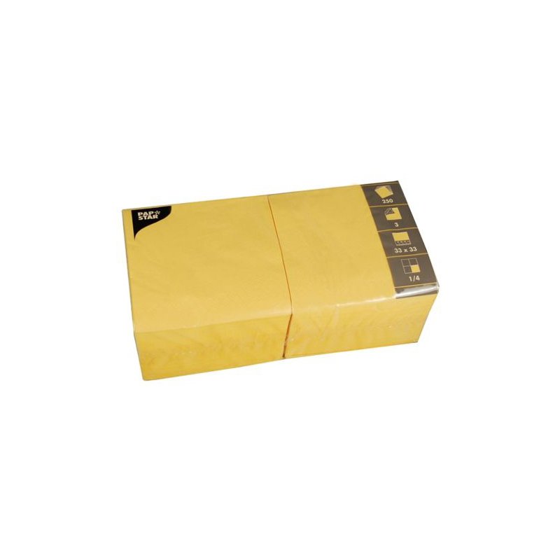 PAPSTAR serviettes de table, 33×33 cm, rouge, 250 pièces