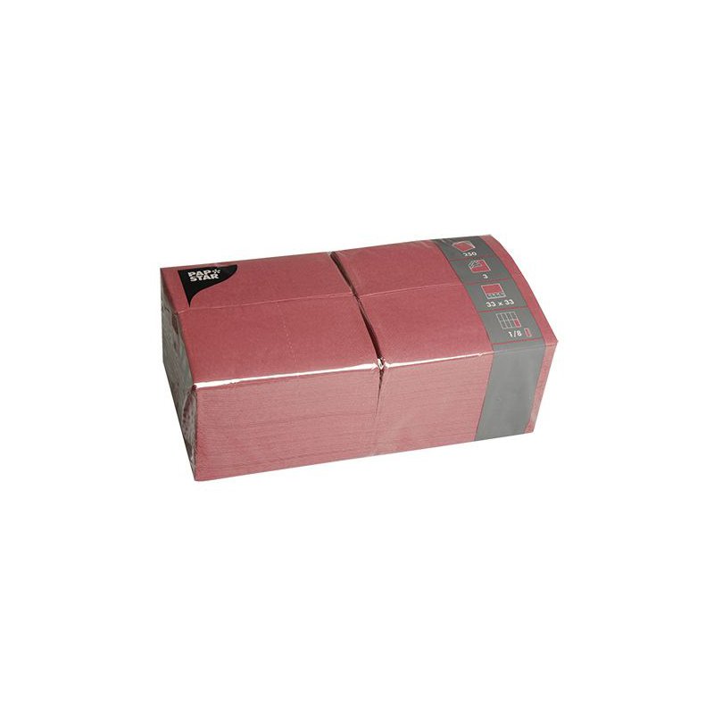 PAPSTAR serviettes de bistro, 33×33 cm, 3 plis, jaune, 250 pièces