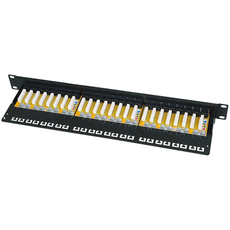 LogiLink Professional patch panel 19 inch, 24 ports, black